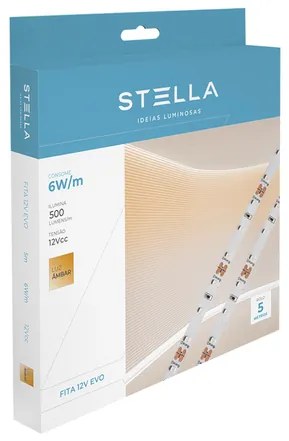Fita De Led 6w Por Metro 12v 2400k 5m Evo