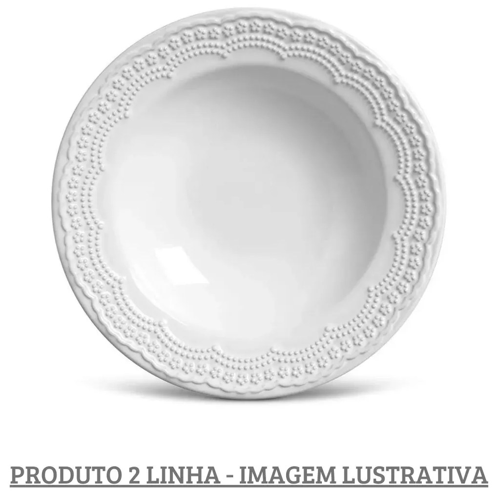 Prato Fundo 22Cm Madeleine Branco - Porto Brasil