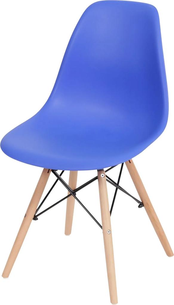 Cadeira Eames Dkr Base Madeira OrDesign Azul
