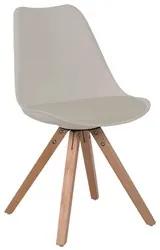 Cadeira de Jantar Design Saarinen Wood Base Madeira Lívia R02 Nude - M