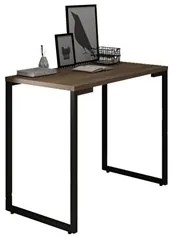 Mesa Escritório 90cm Estilo Industrial New Port F02 Castanho - Mpozena