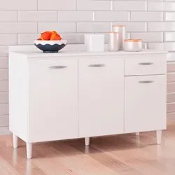 Balcão Cozinha Pia 120cm com Tampo Classic P11 Branco - Mpozenato