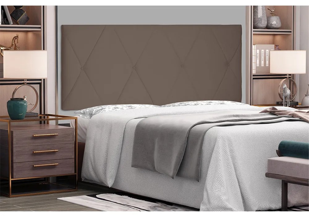 Cabeceira Painel Aquilla Para Cama Box Queen 160 cm Suede - D'Rossi - Caramelo