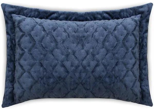 Porta Travesseiro Plush Azul Marinho 1 Peça