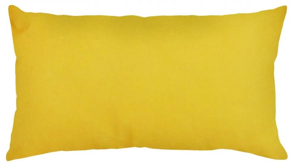 Capa de Almofada Suede Suprema Amarelo 60x30