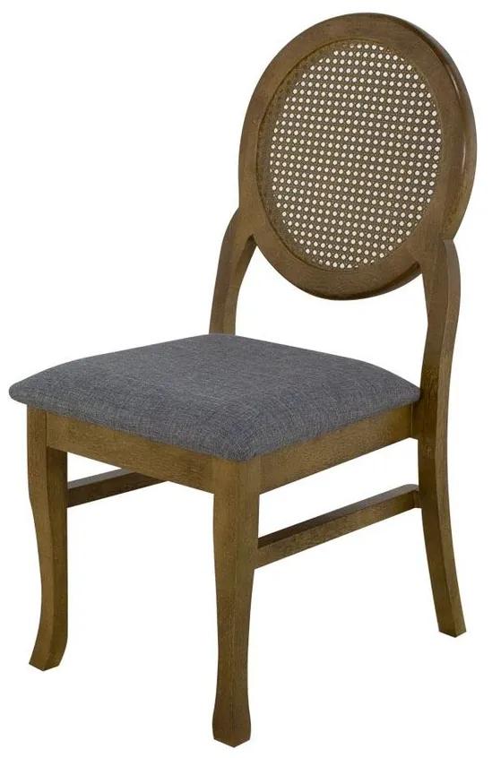 Cadeira de Jantar Medalhão Contemporânea - Wood Prime 54227 Liso
