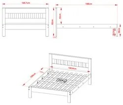 Cama de Casal CM8007 Branco - Tecno Mobili