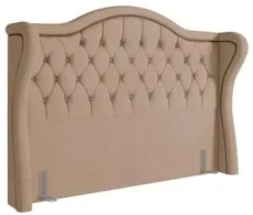 Cabeceira Cama Box Casal King 195cm Antibes Z37 Veludo Bege - Mpozenat