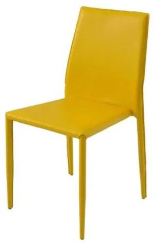 Cadeira Amanda 6606 em Metal PVC Amarela - 26666 Sun House