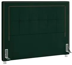 Cabeceira Cama Box Casal King 195cm Paolla P02 Veludo Verde Musgo - Mp