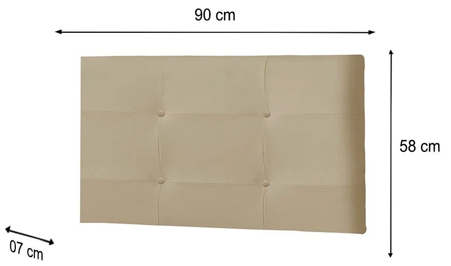 Painel Luna Para Cama Box Solteiro 90 cm Suede Bege -  D'Rossi