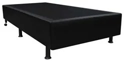 Base Box para Cama Solteiro 88x188cm Liz S05 Sintético Preto - Mpozena