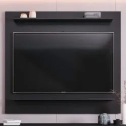 Painel para TV Suspenso 50 Pol 120cm 2 Prateleiras Versa Z34 Preto - M