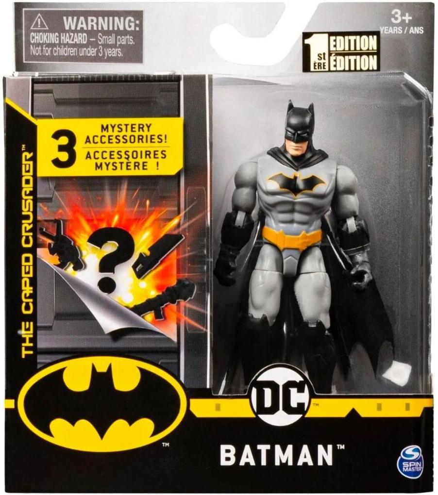 Mini Figura DC Comics Batman Cinza Acessórios Surpresa-Sunny