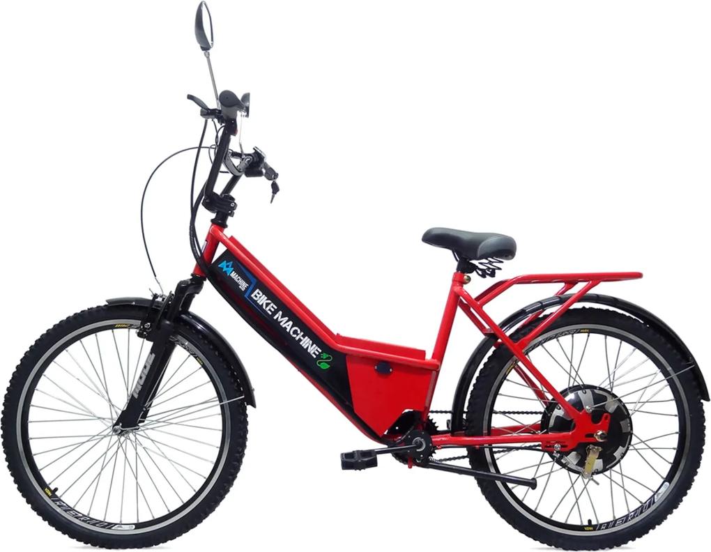 Bicicleta Elétrica Machine Motors Basic 800W 48V Vermelho