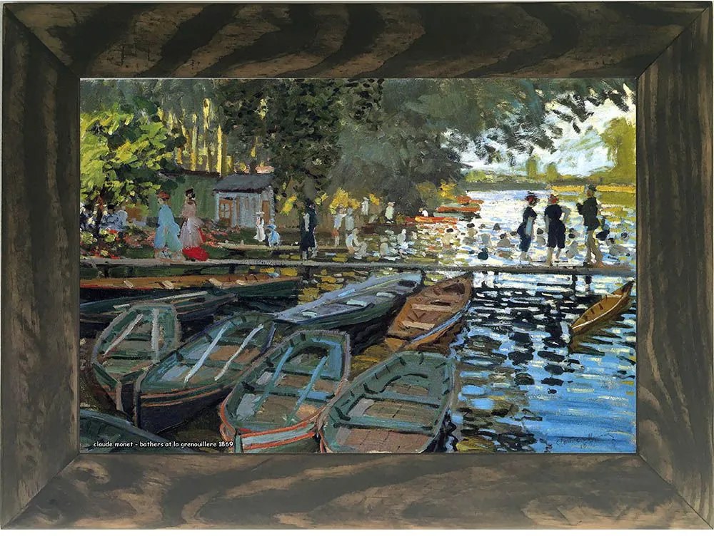 Quadro Decorativo A4 Bathers at la Grenouillere 1869 - Claude Monet Cosi Dimora