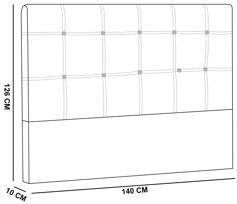 Cabeceira Tóquio para Cama Box Casal 140 cm Suede Bege D'Rossi