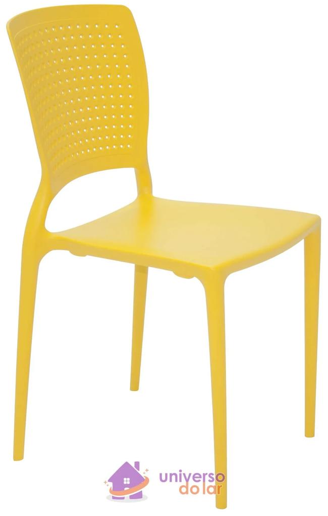 Cadeira Tramontina Safira Amarela sem Braços em Polipropileno e Fibra de Vidro - Tramontina  Tramontina