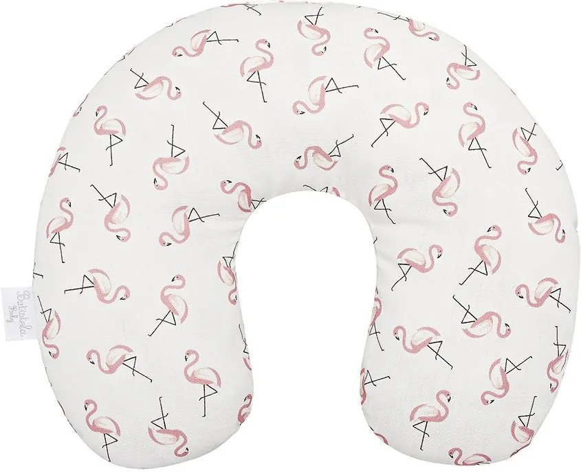 Almofada de Pescoço para Bebê Flamingo Palha