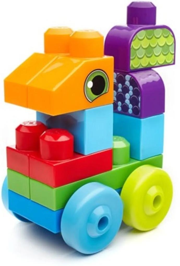 Mega Bloks First Builders Aventuras Animais Sacola com 20 peças Mattel Multicolorido