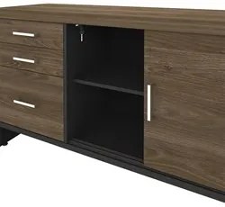 Conjunto Escritório Home Office 5 Peças Corp A06 Charuto/Preto - Mpoze