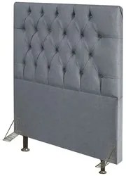 Cabeceira Cama Box Solteiro 90cm Diamante Linho J02 Cinza - Mpozenato