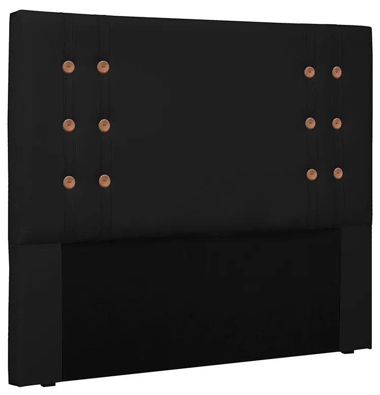 Cabeceira Gênova Para Cama Box Casal 140 cm Corino - D'Rossi - Preto