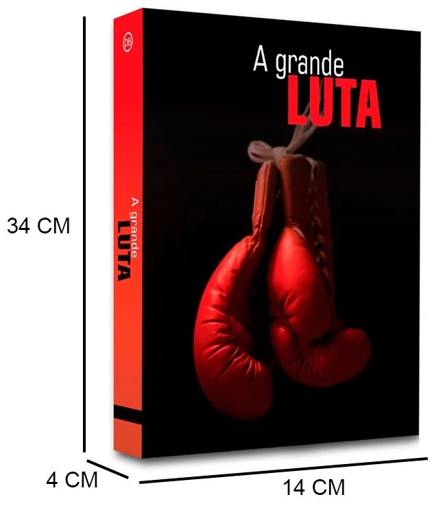 Livro Decorativo "A Grande Luta" 34x14x4 cm - D'Rossi