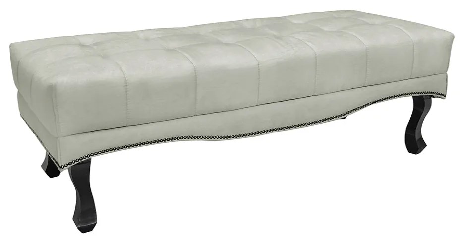 Cabeceira Cama Box Queen 160cm e Recamier Vicenza Veludo Prata S04 - D'Rossi