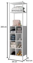 Guarda Roupa Closet com Prateleiras 540C Oxford Branco - Artefamol