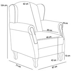 Kit 02 Poltronas de Amamentação Pés Madeira Lucy P04 Sintético Cinza -