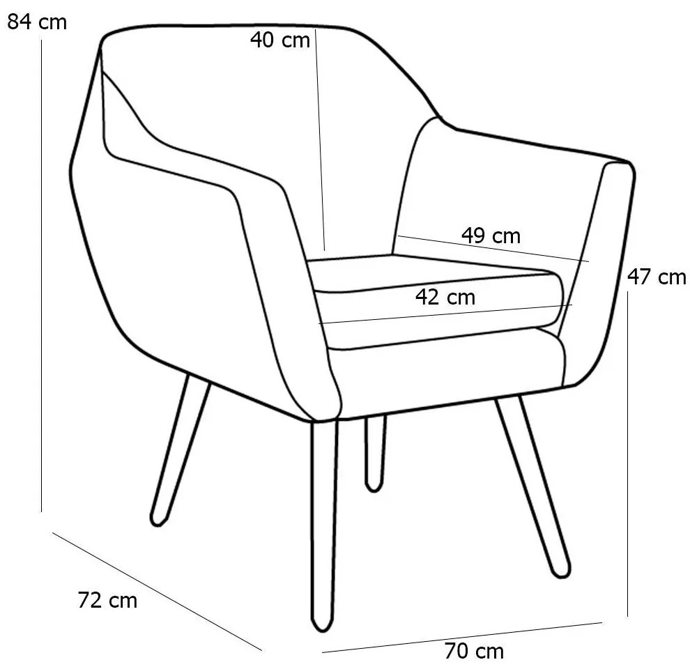 Kit 02 Poltronas Decorativas Sala de Estar Pé Palito Aisha Veludo Marrom G15 - Gran Belo