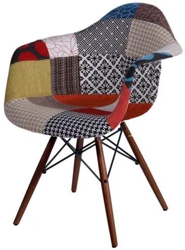 Cadeira Eames com Braco Base Escura Patchwork - 45023 Sun House