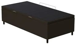 Base para Cama Box Baú Solteiro 88x188cm Hit I02 Suede Marrom - Mpozen