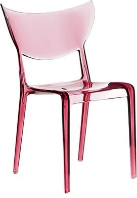 Cadeira Bassett em Policarbonato - Transparent Pink