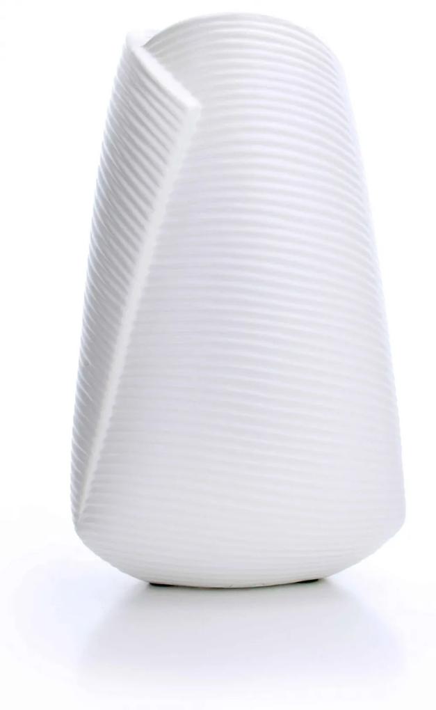 Vaso Decorativo Dobradura Branco em Cerâmica 25x16 cm - D'Rossi
