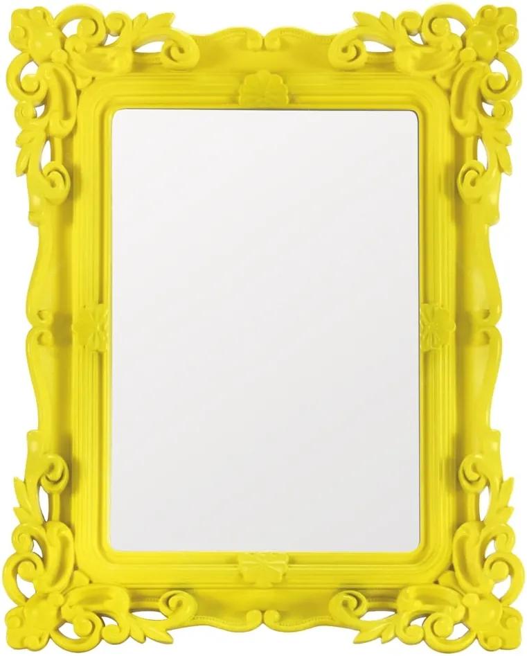 Espelho Classic Design Amarelo Médio - 24x19 cm