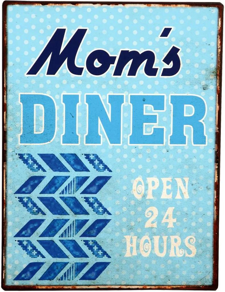Placa Decorativa Mom's Diner