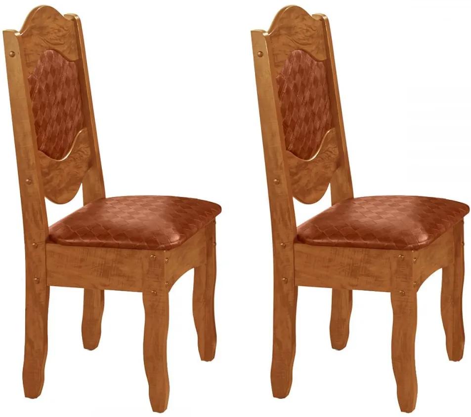 Cadeiras Kit 2 Cadeiras Imperial III Canela Rústico/Mar - Art Panta