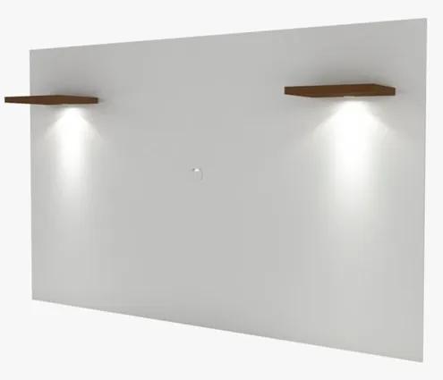 Painel com LED Santana 1,80 MT (LARG) em MDF cor Branco e Caramelo UV - 48672 Sun House