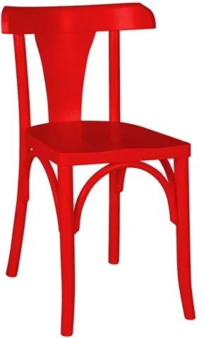 Cadeira Modri em Madeira Maciça - Vermelho