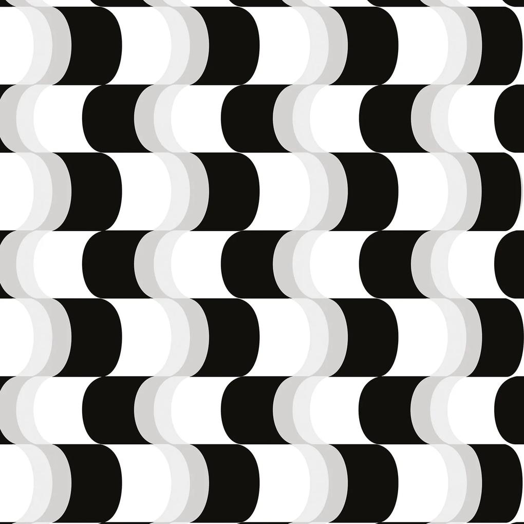 Papel de Parede geométrico zig marrom branco e preto