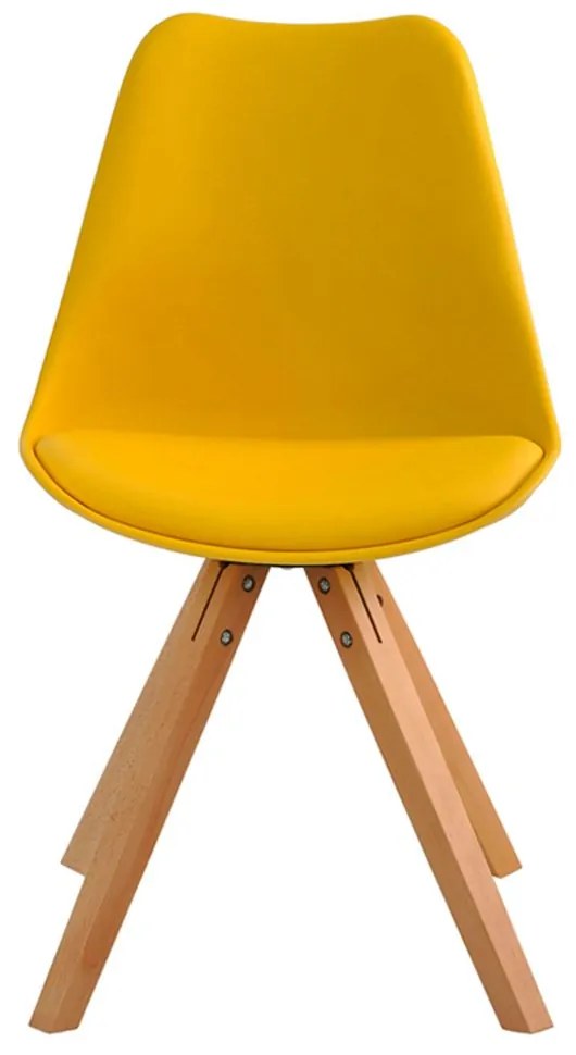 Cadeira Decorativa Sala e Escritório Neo (PP) Amarela G56 - Gran Belo