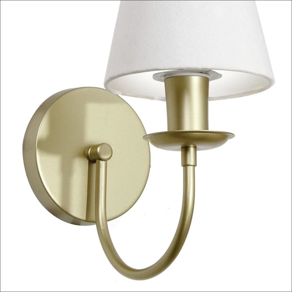 Arandela Cordoba 30X14X25Cm Metal Alumínio E Cúpula Tecido 01Xe27 G45... (LUNA / ROSE FOSCO)