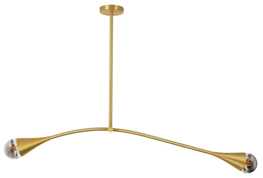 Pendente Jazz Haste Horizontal 78Cm Fixa 11X940X82Cm Globo 10Cm 2Xg9 -... (OV-V - Ouro Velho Escovado Verniz, Branco (Fosco))