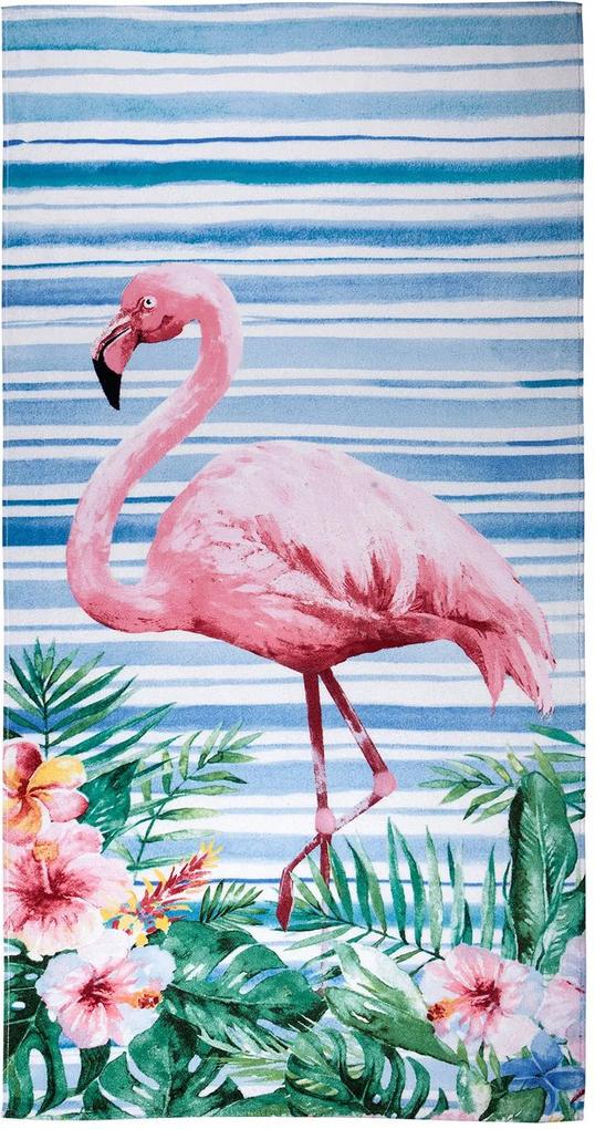 Toalha de Praia Aveludada Flamingo
