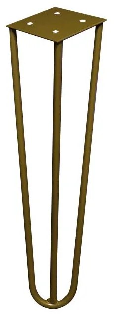 Kit 14 Pés de Metal 25 CM Hairpin Legs Rack e Puffs Dourado G41