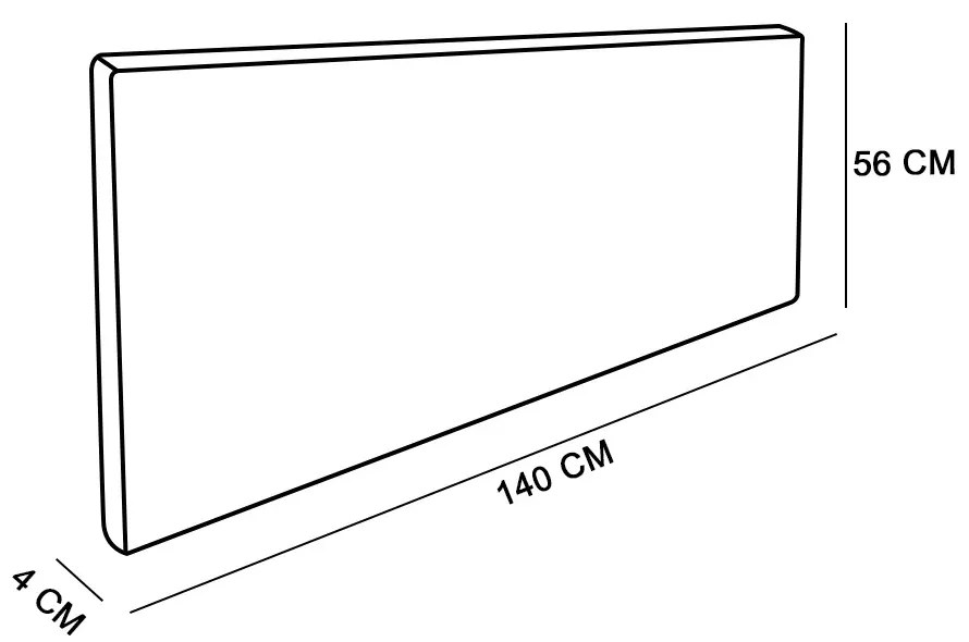 Cabeceira Painel Clean para Cama Box Casal 140 cm Suede - D'Rossi - Marrom Rato