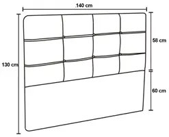 Cabeceira Cama Box Casal 140cm Esmeralda Veludo J02 Cinza - Mpozenato