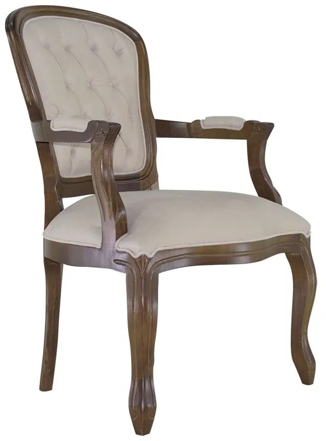 Poltrona Luis Felipe com Braço - Wood Prime 14872 Liso